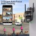 12MP IP Camera WiFi Icsee UNV 3in1 mic, LED, dinamic, sirena, neagra