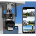 12MP IP Camera WiFi Icsee UNV 3in1 mic, LED, dinamic, sirena, neagra