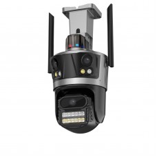 12MP IP Camera WiFi Icsee UNV 3in1 mic, LED, dinamic, sirena, neagra