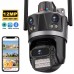 12MP IP Camera WiFi Icsee UNV 3in1 mic, LED, dinamic, sirena, neagra