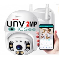 2MP WiFi IP Camera UNV Full-HD Robot mic, LED, dinamic, sirena, alb