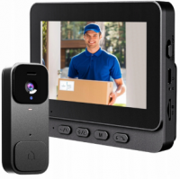 Interfon video wireless cu monitor portabil de 4.5" și vedere nocturnă (Fără Wi-Fi)