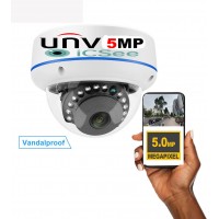 5MP Camera WiFi UHD Metal mic, LED, dinamic, sirena, alb