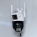 6MP IP Camera WiFi Dual camera mic, LED, dinamic, sirena, alb