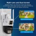 6MP IP Camera WiFi Dual camera mic, LED, dinamic, sirena, alb