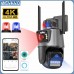 6MP IP Camera WiFi Dual camera mic, LED, dinamic, sirena, alb