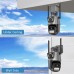 6MP IP Camera WiFi Dual camera mic, LED, dinamic, sirena, alb