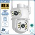 6MP IP Camera WiFi Dual camera mic, LED, dinamic, sirena, alb