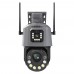 6MP 4G X36 Zoom 2in1 IP Camera SIM (Orange, Moldcell) Dual camera mic, LED, dinamic, sirena, alb