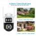 6MP IP Camera WiFi Dual camera mic, LED, dinamic, sirena, alb