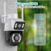 6MP IP Camera WiFi Dual camera mic, LED, dinamic, sirena, alb