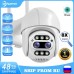 8MP dual lens WiFi IP Camera UNV 4K UHD +x8 Zoom Automatic intelect AI Cruiser Robot mic, LED, dinamic, sirena, alb
