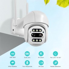 8MP dual lens WiFi IP Camera UNV 4K UHD +x8 Zoom Automatic intelect AI Cruiser Robot mic, LED, dinamic, sirena, alb