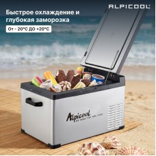 Frigider auto cu compresor Alpicool C30 (30 Litri, 12/24/220V)