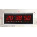 Ceas LED de perete 48cm rosu 