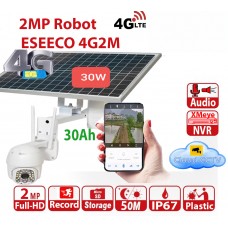 4G 2MP Camera IP Full-HD Robot Autonoma 4G/3G/LTE SIM card: la Orange, Molcel, Unite. 30W 30Ah