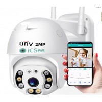 2MP WiFi IP Camera UNV Full-HD Robot mic, LED, dinamic, sirena, alb