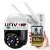 5MP WiFi IP Camera UNV UHD Robot mic, LED, dinamic, sirena, alb