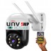 5MP WiFi IP Camera UNV UHD Robot mic, LED, dinamic, sirena, alb