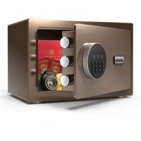 Seif de mobilă electronic 38x30x30 cm (Coffee Gold), ranforsat