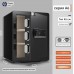 Seif anti incendiu A6 electronic 45x38x32cm cu 2 chei mecanice, WiFi si amprente digitale