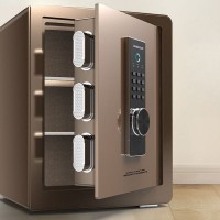 Seif A6-45 electronic 45x38x32cm cu 2 chei mecanice si amprente digitale alb