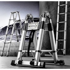 4.8m Scara telescopica dubla 2.4+2.4m model 2026 >150kg EN131 TUV Germania